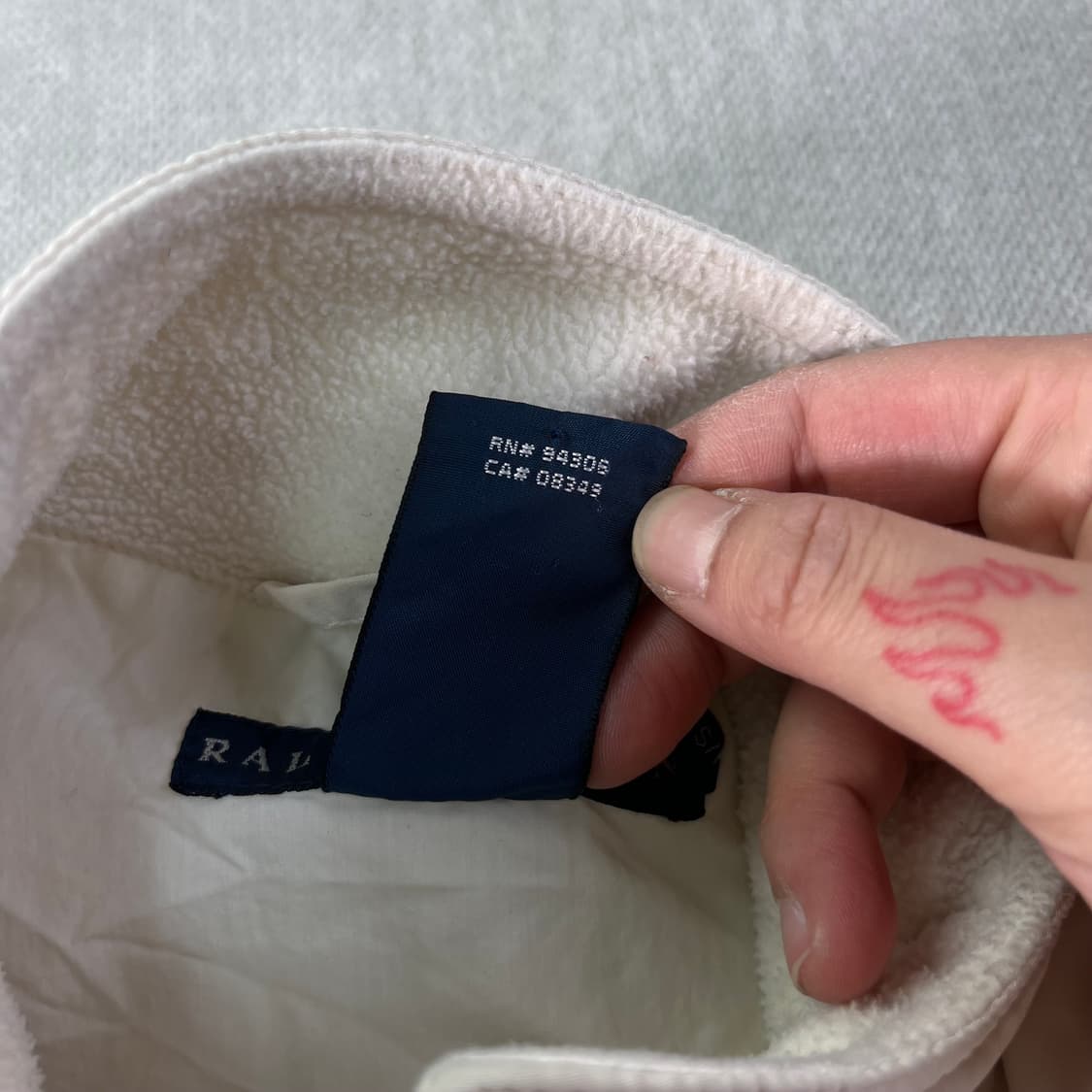 W 95 폴로 랄프로렌 투포켓 여성 화이트 패딩 상품이미지4