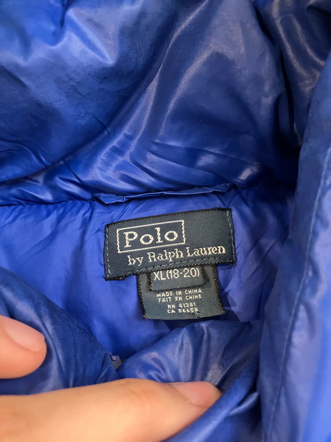 폴로 랄프로렌 빅포니 치프키프 패딩 블루 상품이미지4