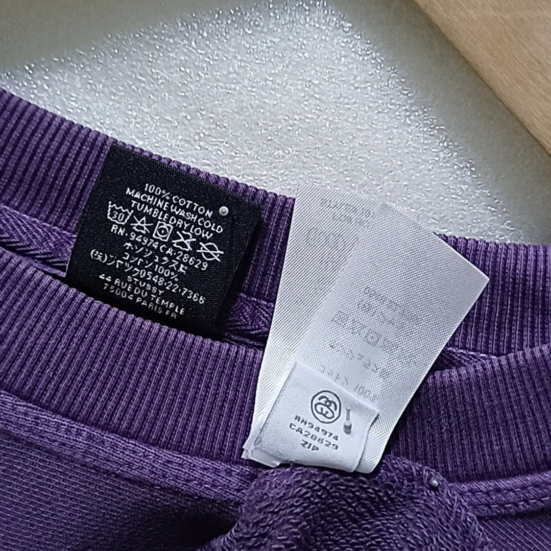 스투시 피그먼트 봄 가을 남성 맨투맨 라운드 티 XL 2XL 사랑봉봉 상품이미지5