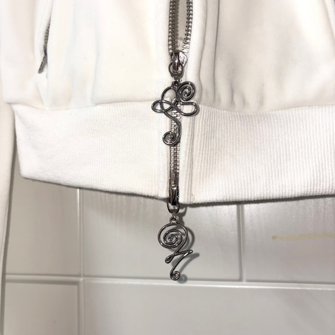 Nodress × Room SERVICE888 화이트 후드집업 Ssize 상품이미지8