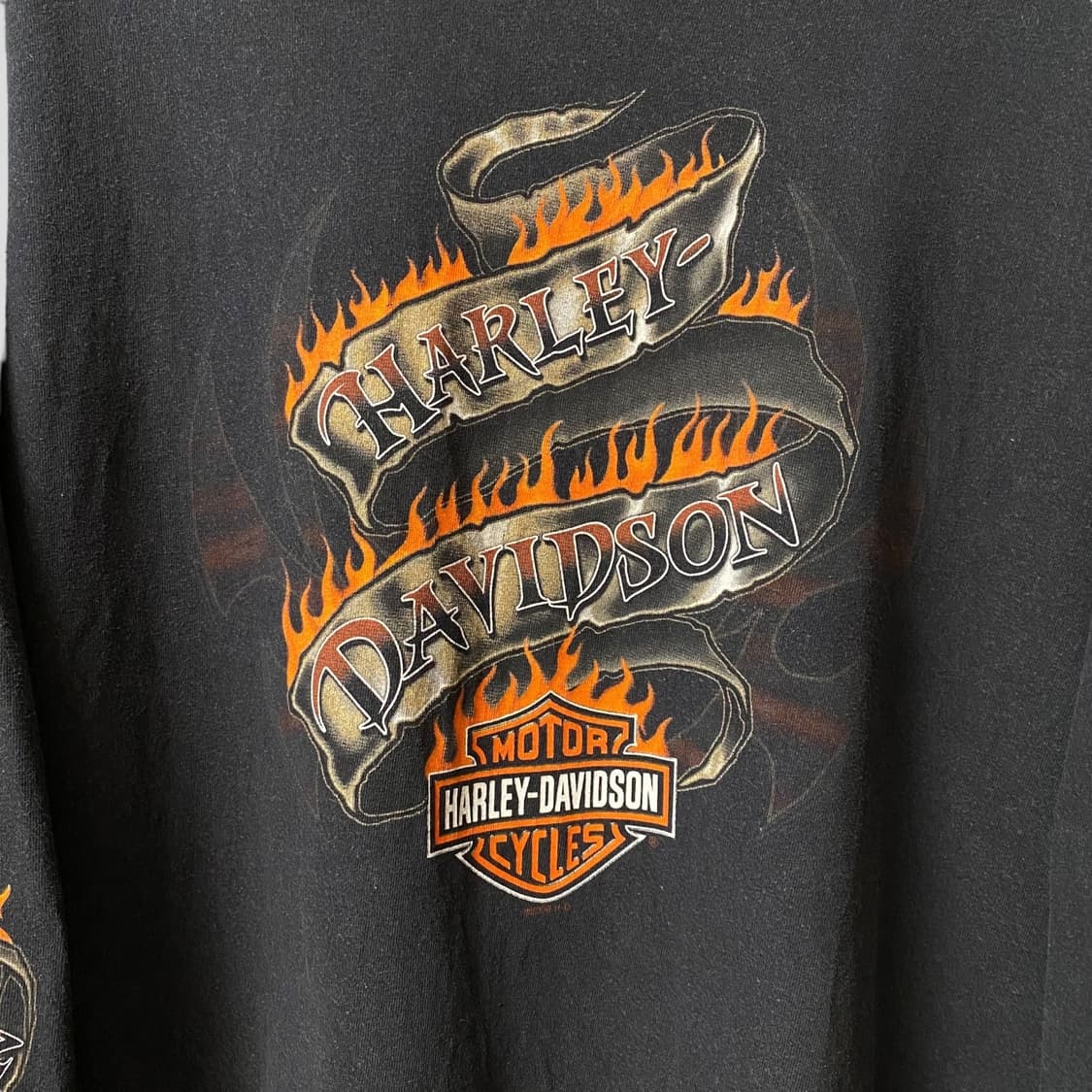 (2XL)00s 할리데이비슨 플레임 긴팔티셔츠 상품이미지3