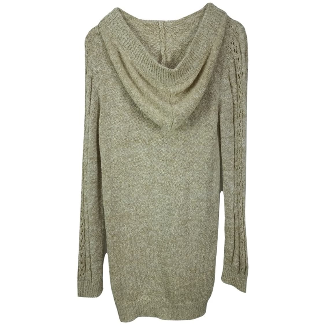 [일본빈티지] 에스닉 후드 니트 롱 가디건 베이지 M18303 상품이미지3