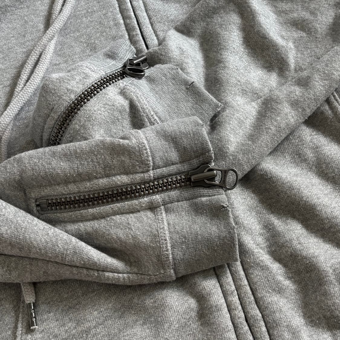 빈티지 y2k 그레이 글로시 포인트 후드집업 상품이미지7