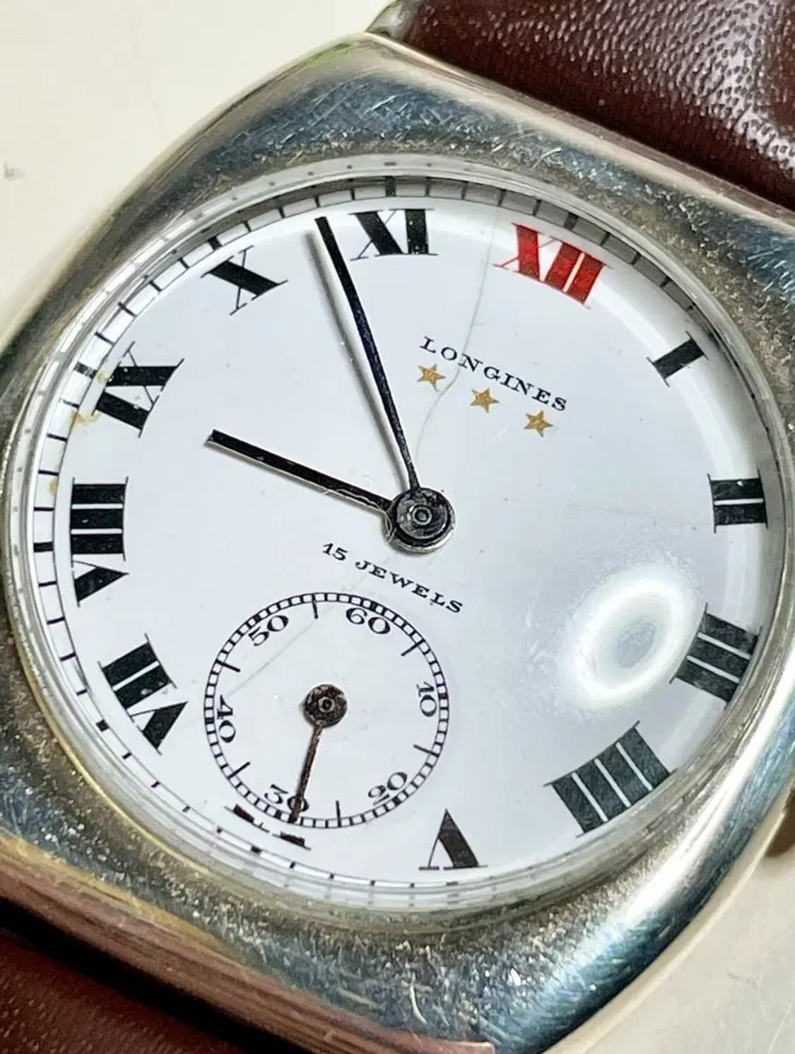 1910년대 빈티지 론진 통은 케이스 수동 시계 엔틱 LONGINES 상품이미지9