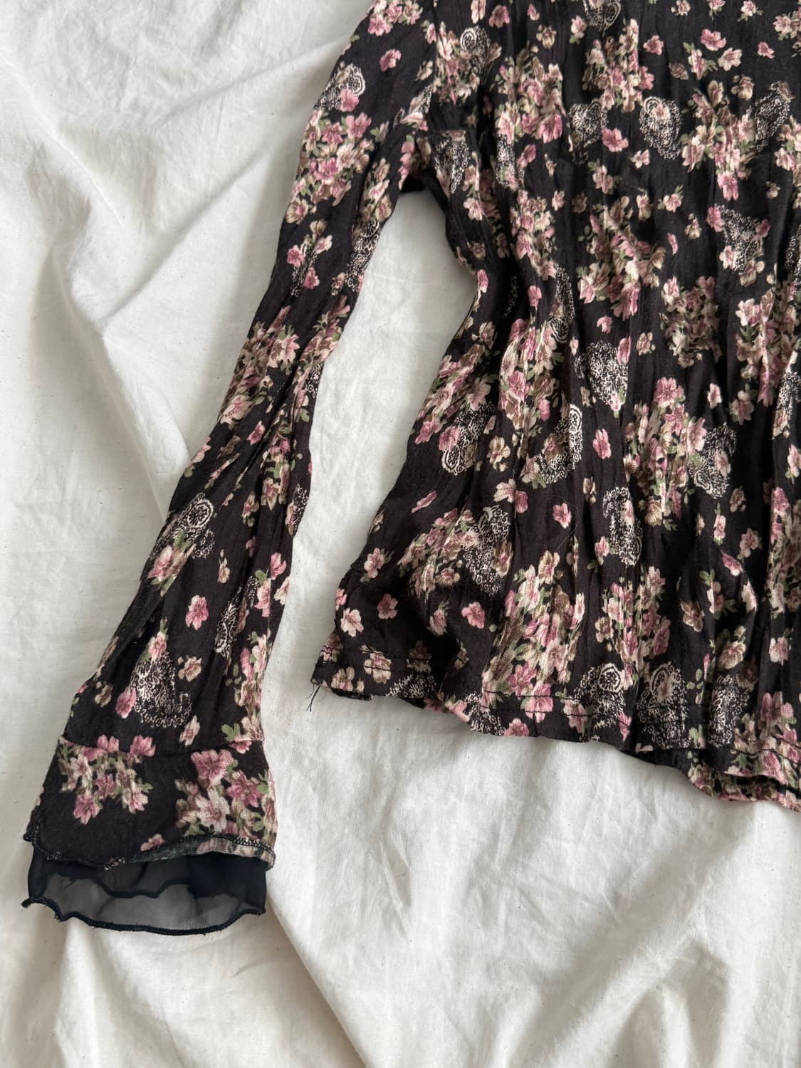 딥브라운 플로랄 페어리 탑 상품이미지6