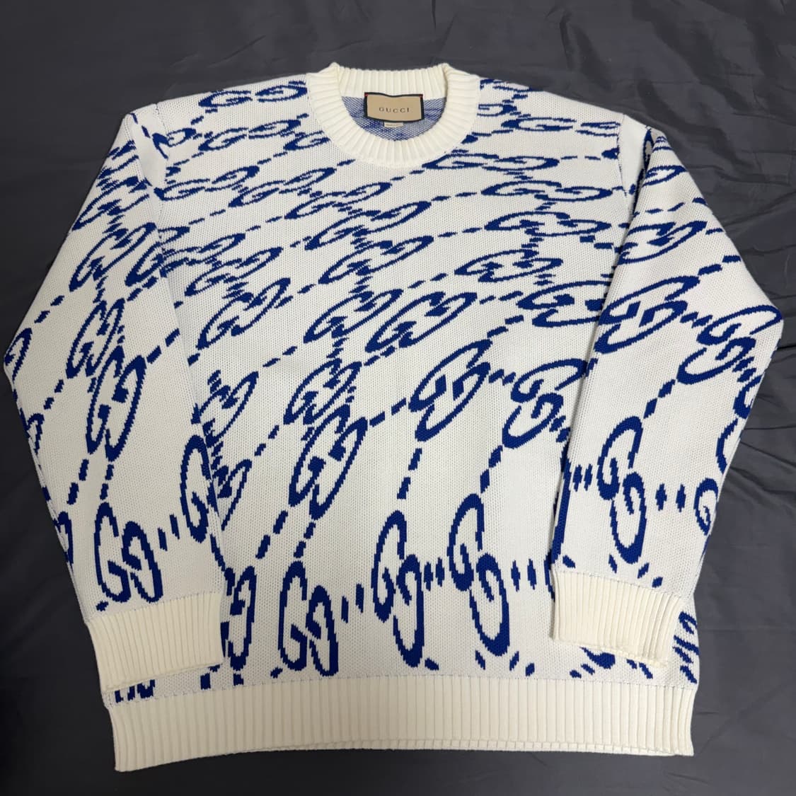 [새상품급.정품] 구찌 웨이비 GG 코튼 스웨터 니트 L 상품이미지1