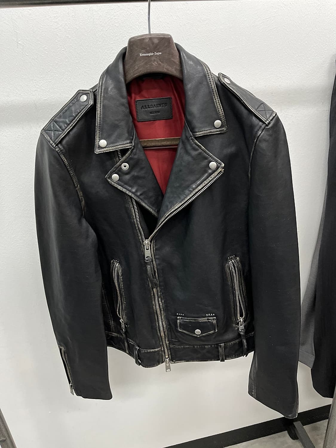 95-100) 올세인츠 워싱 라이더자켓  상품이미지5