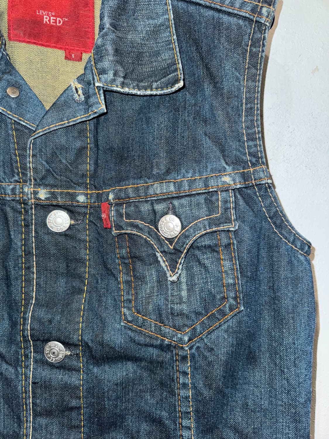 LEVI’S red denim vest 상품이미지3