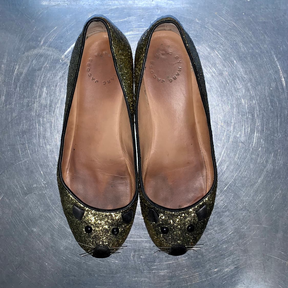 00s 마크 제이콥스 스웨이드 마우스 발레 플랫 상품이미지5