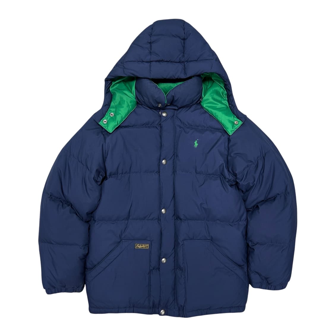폴로 네이비 그린포니 다운 패딩(14-16) 상품이미지1