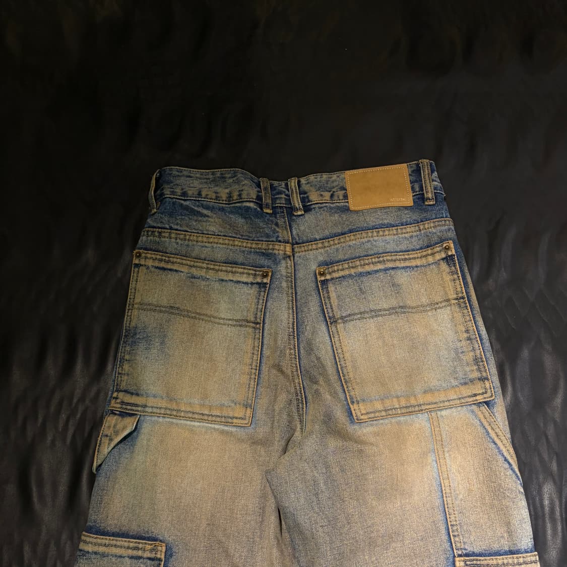 웰던 빈티지 워싱 패치워크 데님 팬츠 상품이미지4