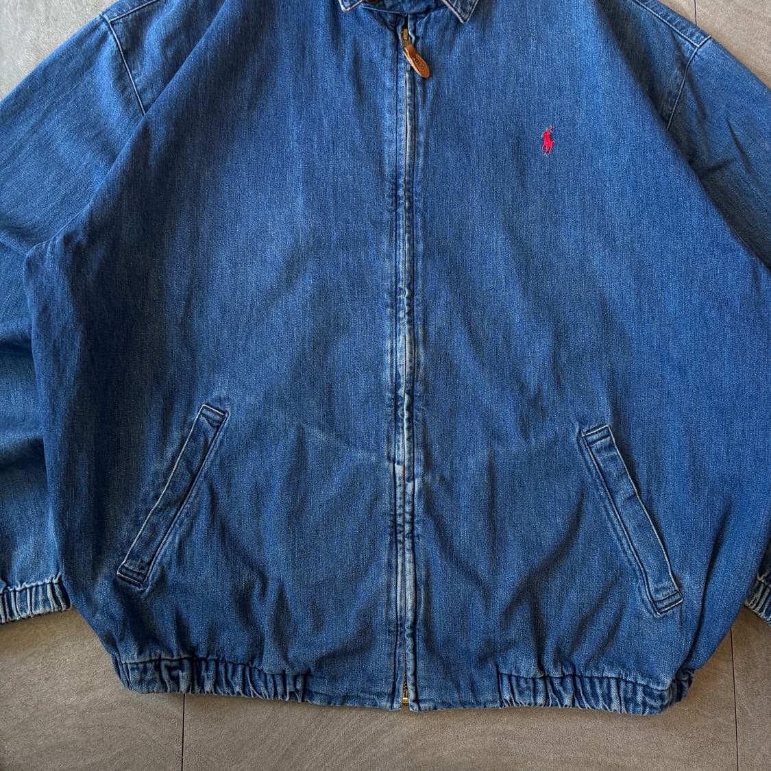 90s 90년대 미국 생산 폴로 데님 스윙톱 자켓 상품이미지4