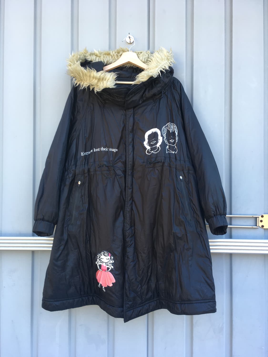 언더커버 17FW 휴먼 컨트롤 시스템 빅 블랙 다운 모즈코트 상품이미지1