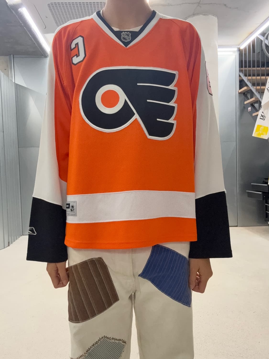 리복 필라델피아 플라이어스 오렌지 하키 저지 상품이미지7