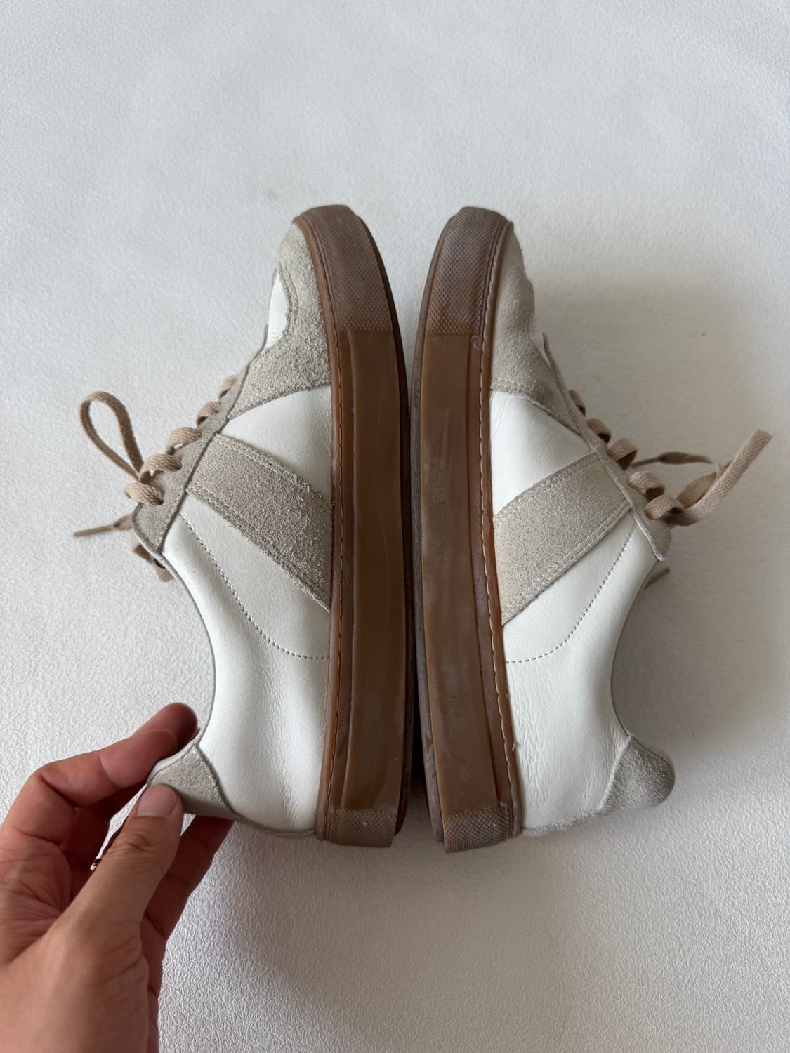 [255]Pre owned 레더&스웨이드 독일군 스니커즈 상품이미지8