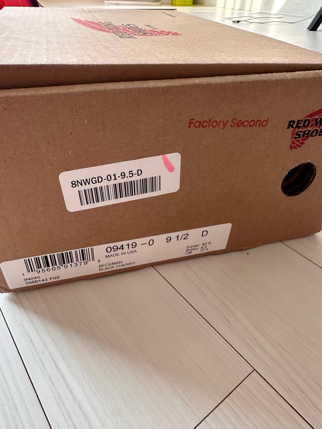 레드윙 9419 벡맨 블랙체리 275mm 상품이미지6