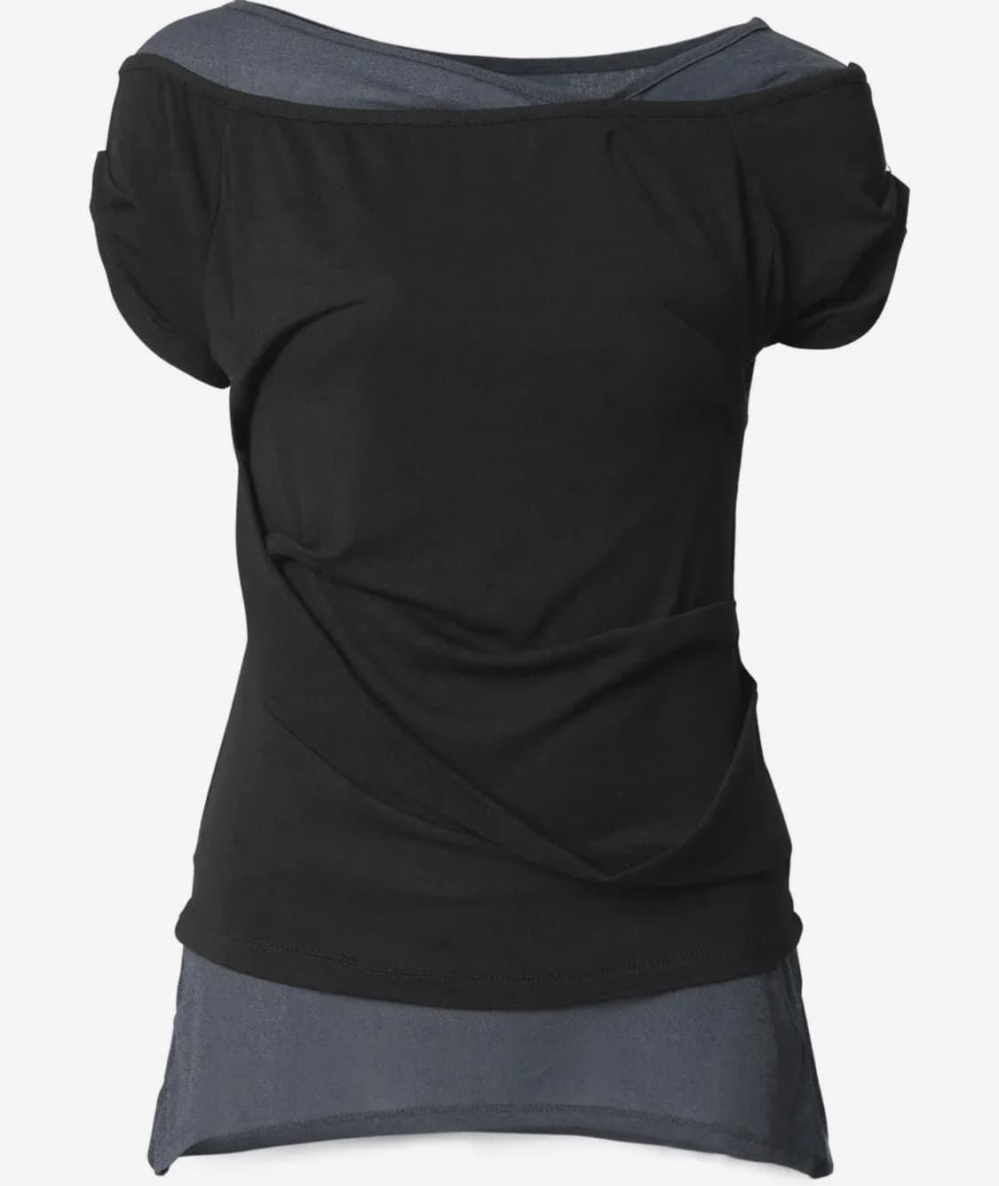2-Layered Top (FL-141_Black&Charcoal) 상품이미지1