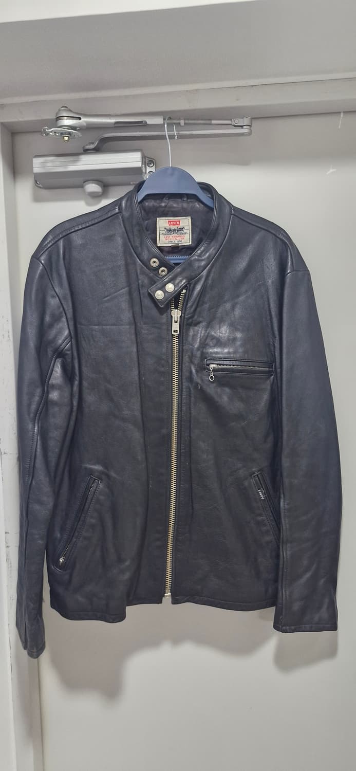 90s 리바이스 소가죽 싱글라이더 자켓 상품이미지1