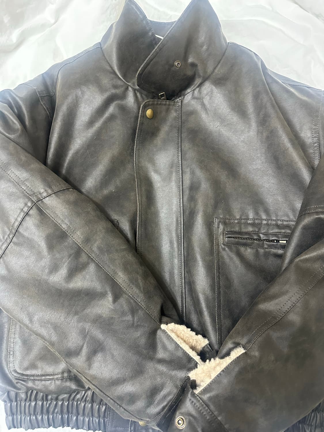 B.T Mustang Jacket 리키 무스탕 레더 자켓 상품이미지5