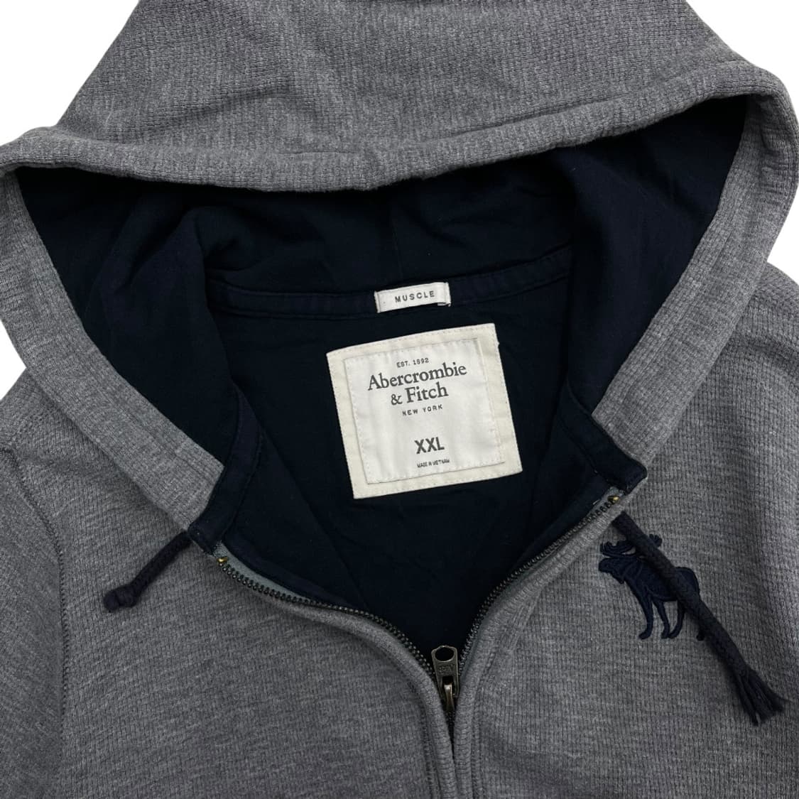 아베크롬비 순록 그레이 와플 후드집업 2XL 상품이미지5