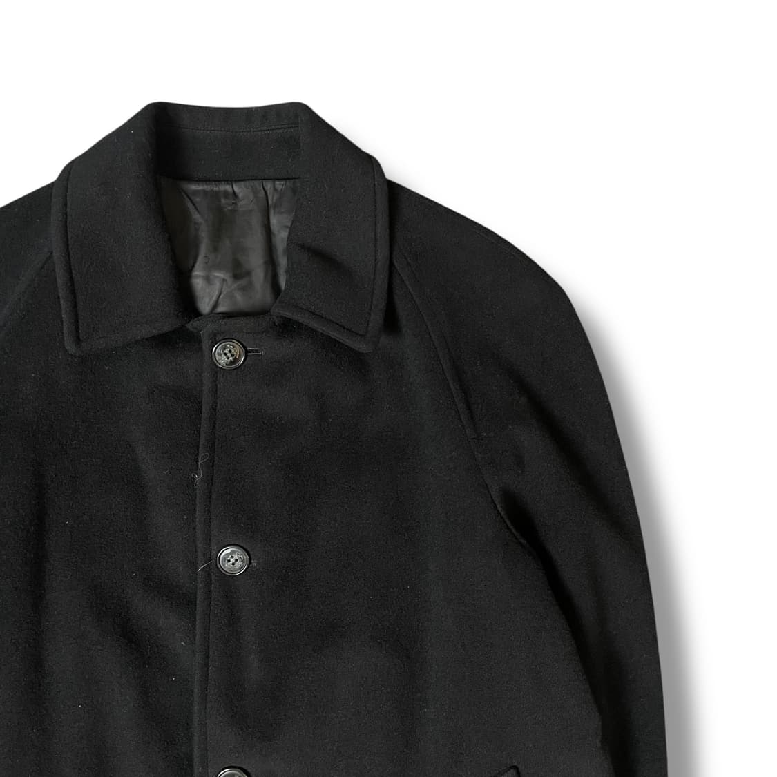 카운테스 마라 울 혼방 블랙 반코트 105 상품이미지3