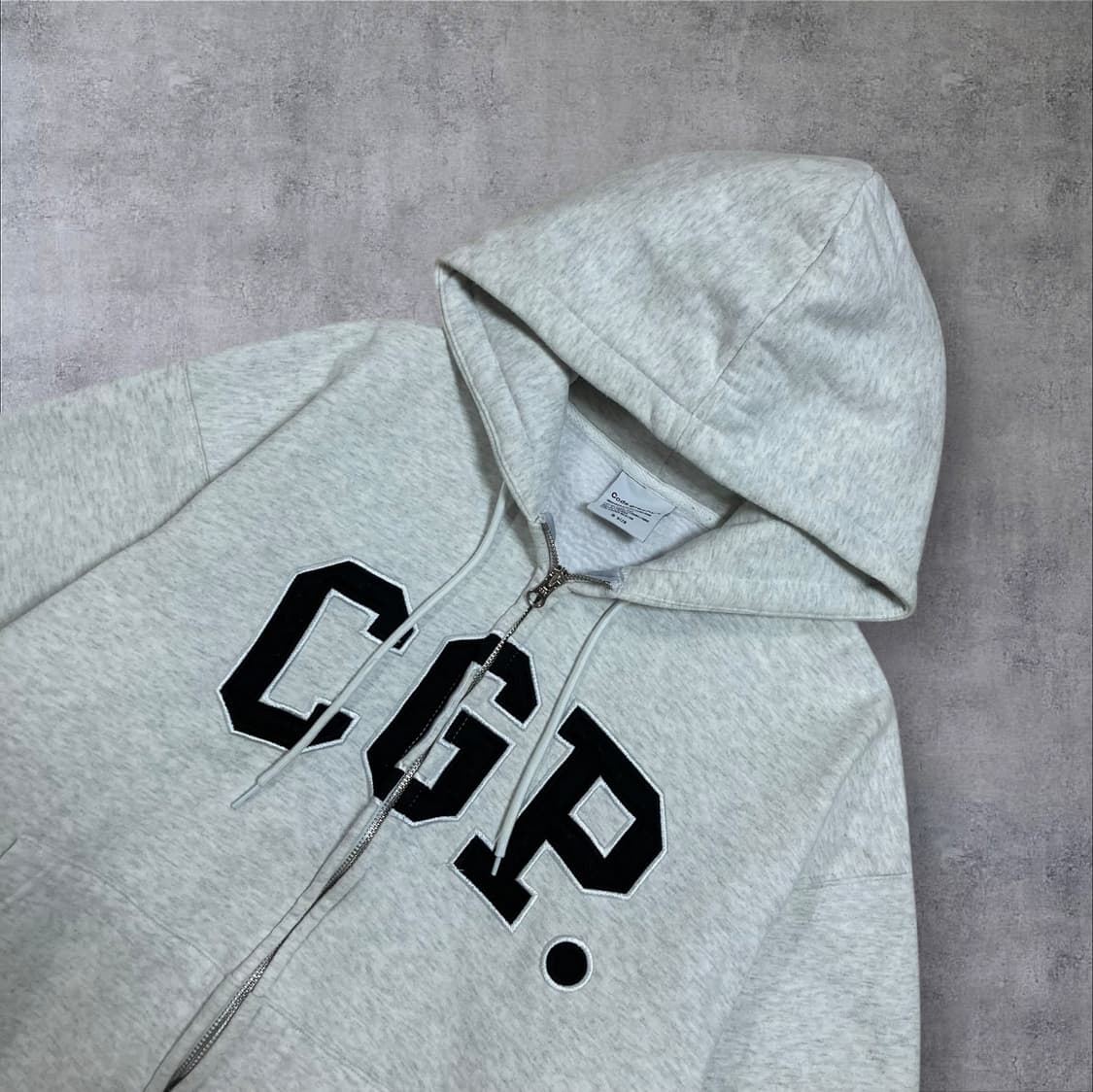 코드그라피 빅로고 멜란지 후드 집업 상품이미지2