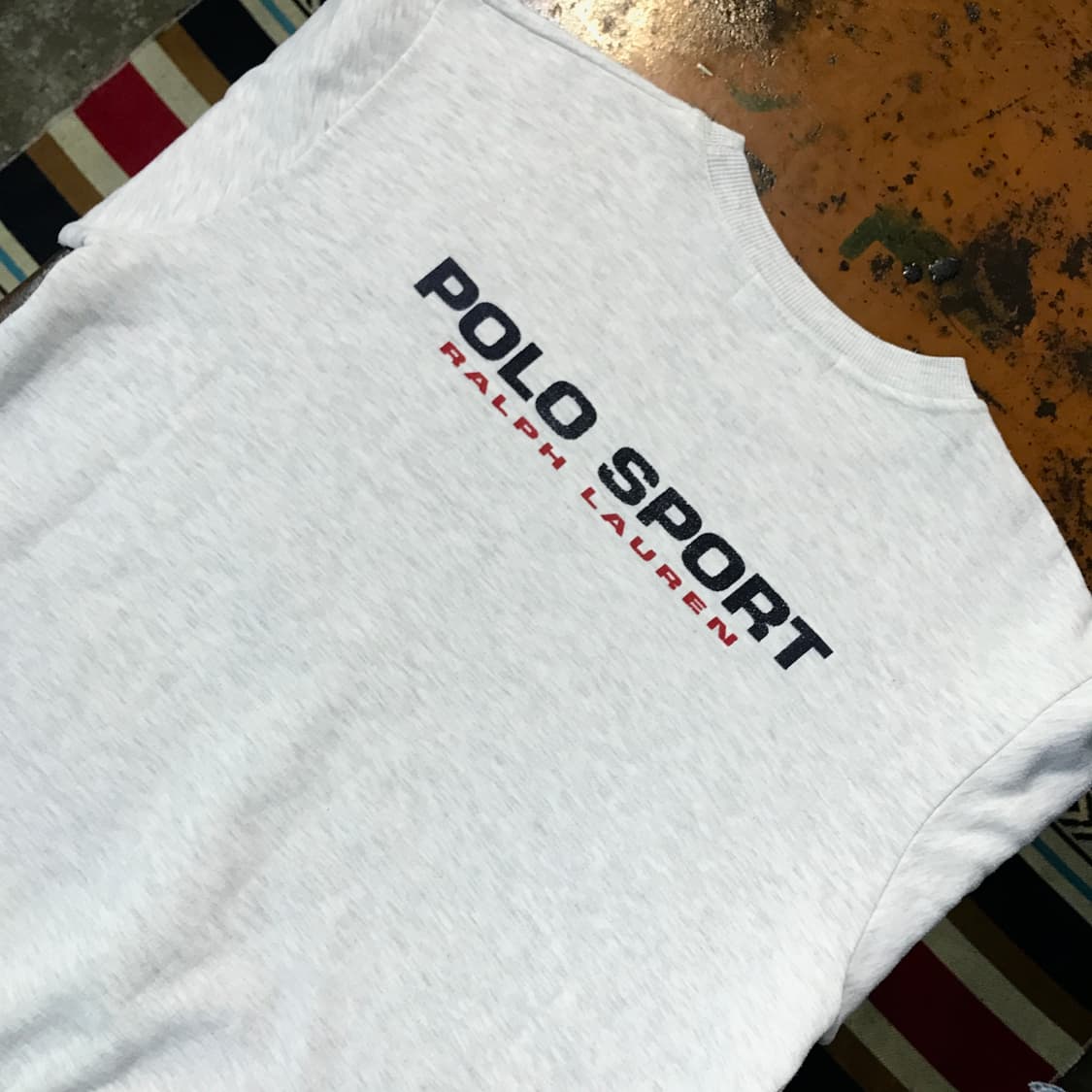90s 폴로 스포츠 오트밀 그레이 스웨트셔츠 맨투맨 남성 110  상품이미지5