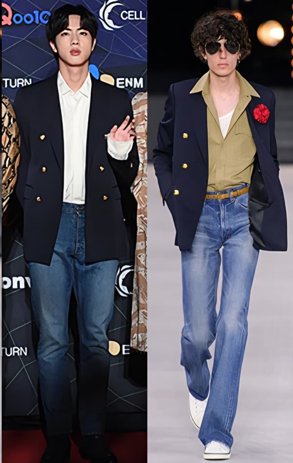 [BTS진,강동원] 셀린느 Diagonal Wool 더블금장 자켓 44 상품이미지3