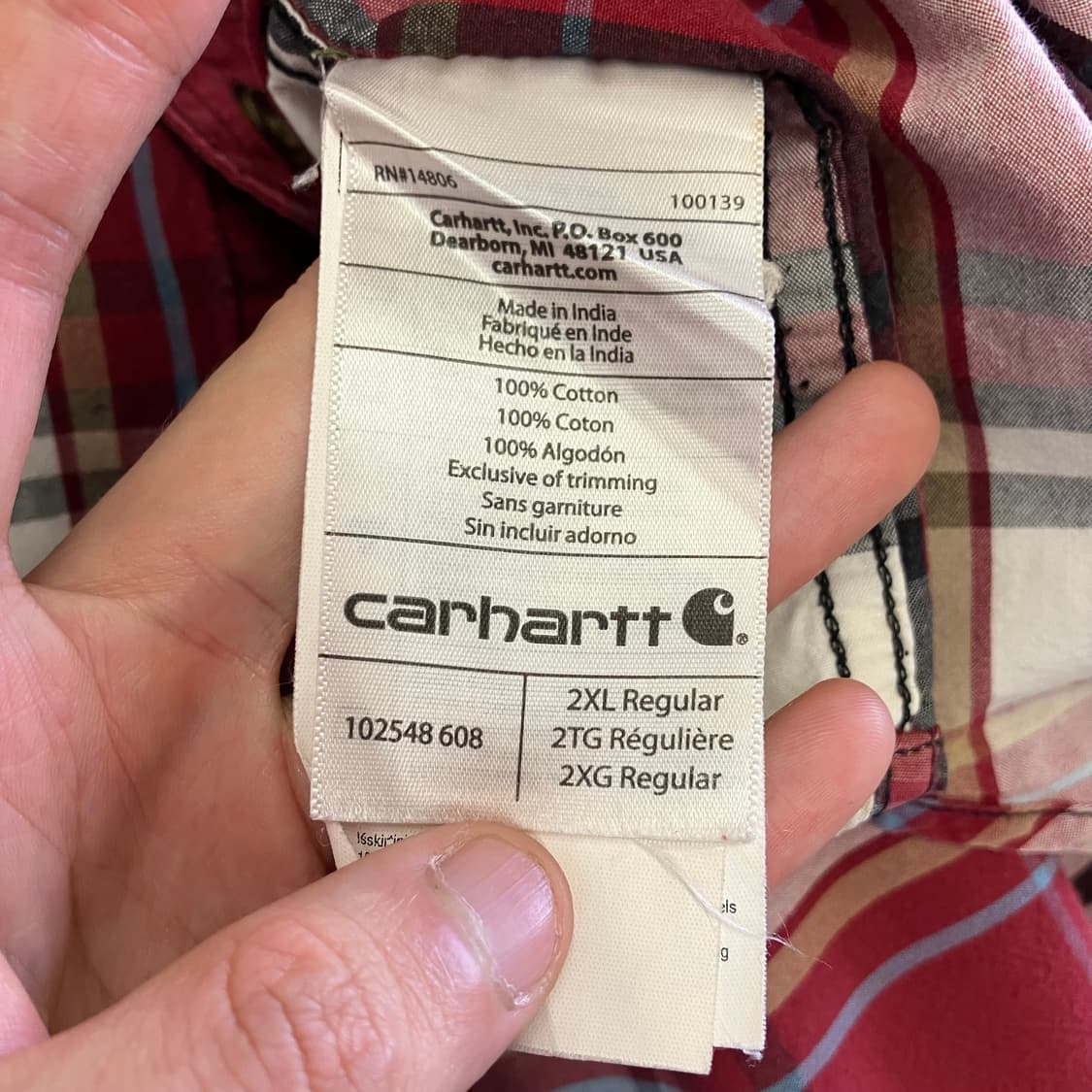 N205 칼하트 체크 반팔셔츠 상품이미지4