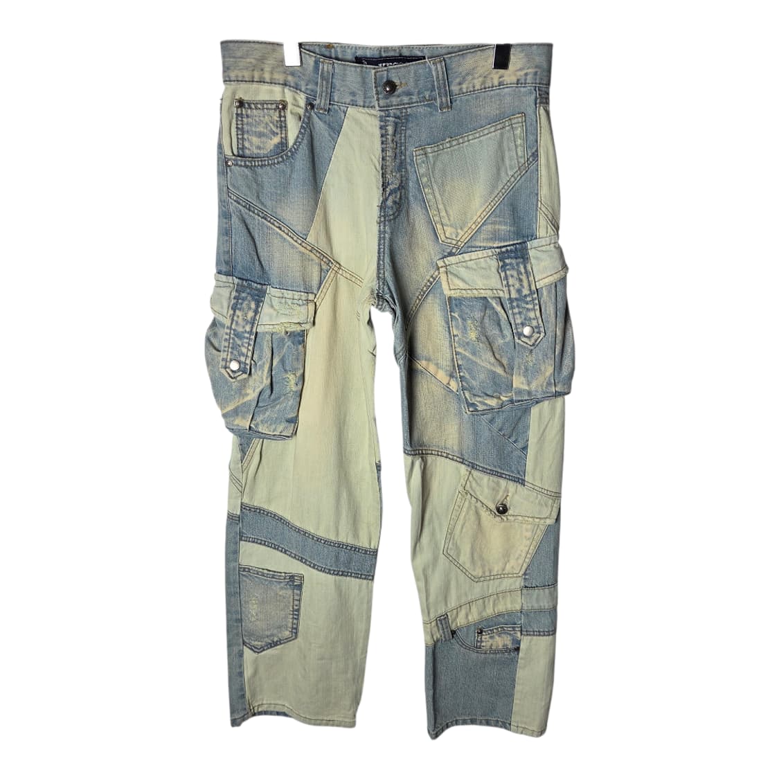 [Kesson] y2k 패치워크 데님 카고팬츠 상품이미지1