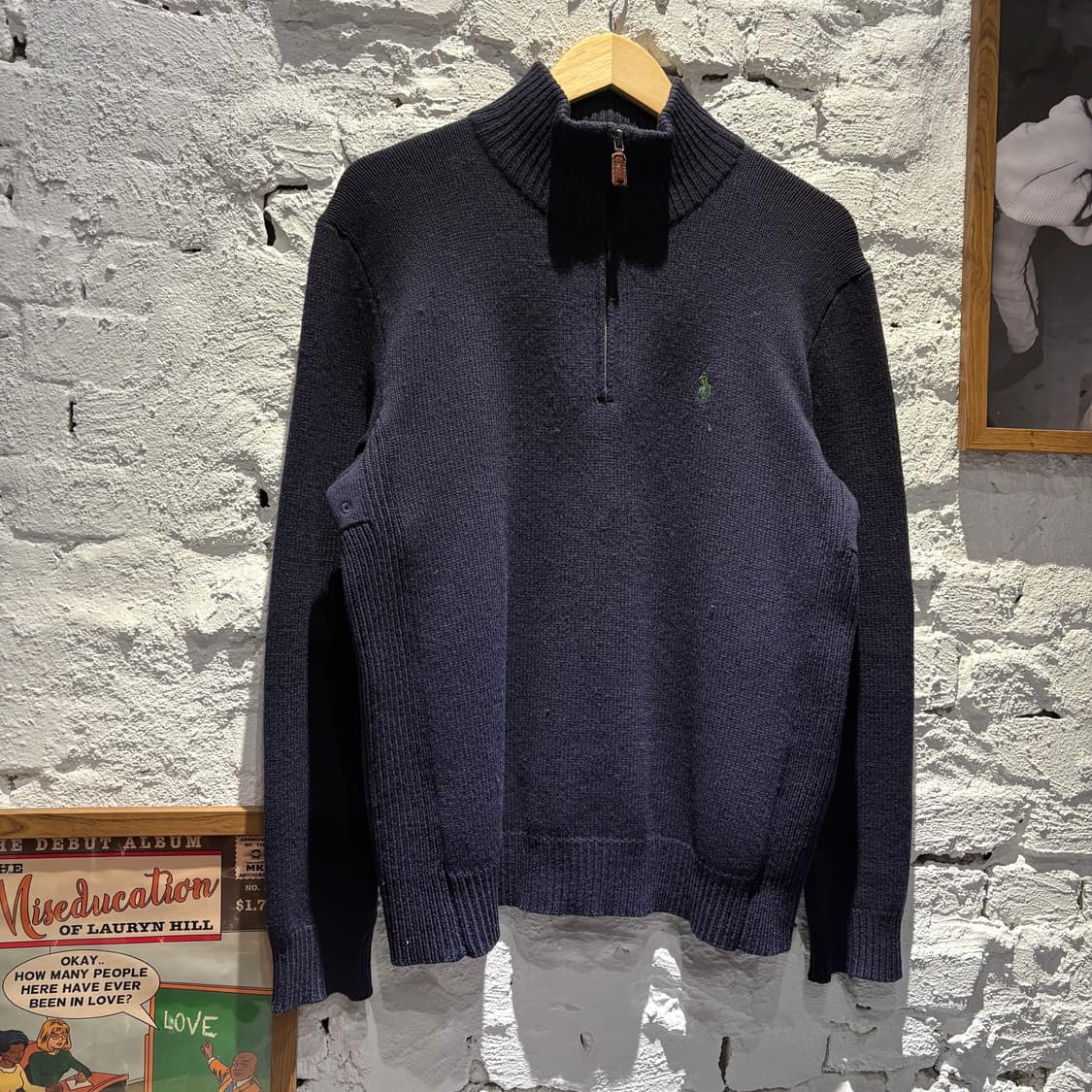 폴로 빈티지 니트 반집업 상품이미지1