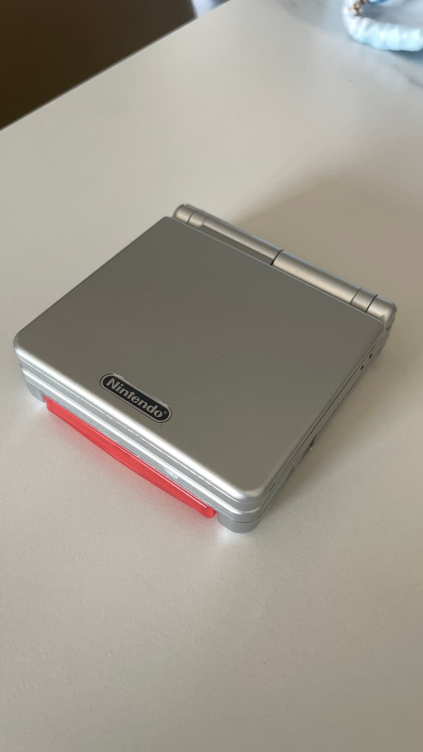 닌텐도 sp 실버 백라이트 + 충전기, 전등, 파이어레드팩 상품이미지1