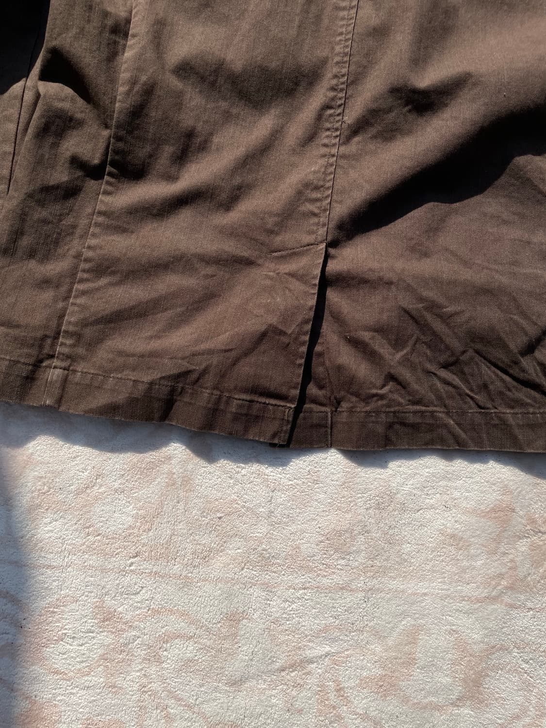 빈티지 브라운 코튼 테일러드 워크자켓 상품이미지8