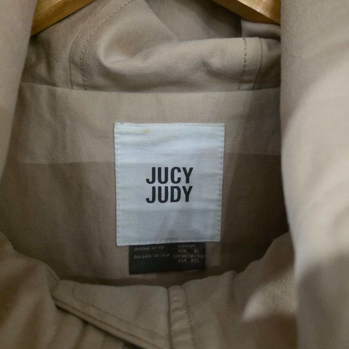 JUCY JUDY 베이지 후드 야상 점퍼 80 상품이미지5