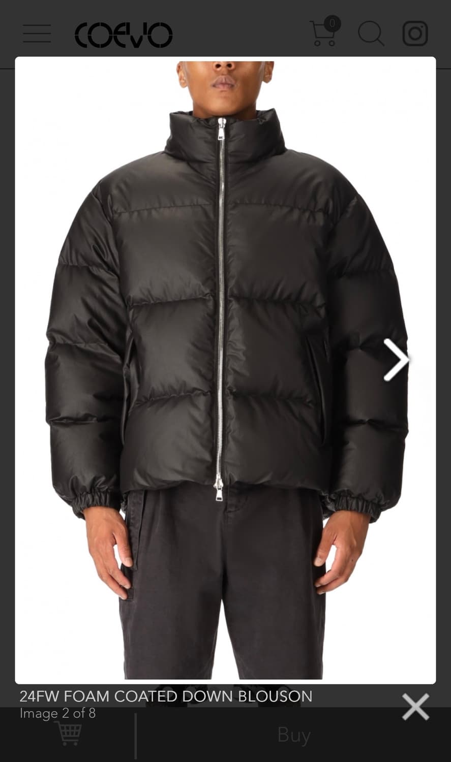 코에보 코팅폼 구스다운 패딩 L 상품이미지1