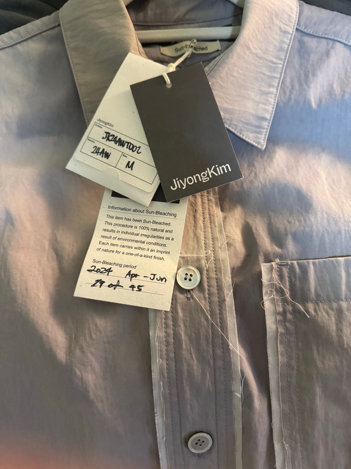 지용킴24ss sunbleaced shirts 상품이미지3