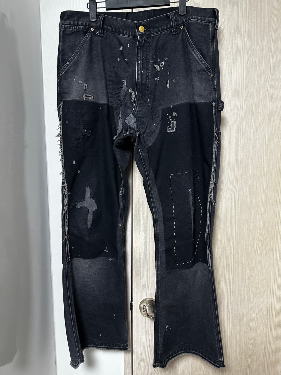 세인트 미카엘 24aw 더블니 블랙 XL 상품이미지1