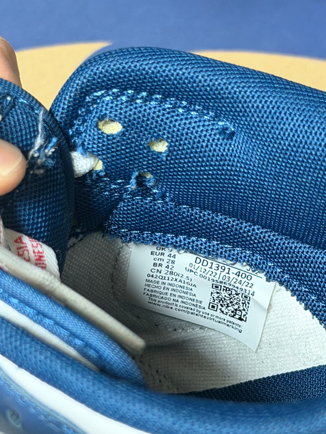 나이키 덩크 로우 레트로 발레리안 블루 280 상품이미지5