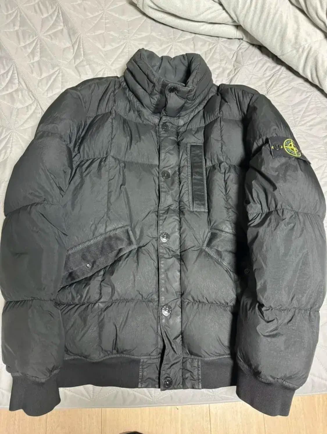 [L] 스톤아일랜드 크링클랩스 패딩 자켓 후드 집업 롱패딩 경량패딩 상품이미지1