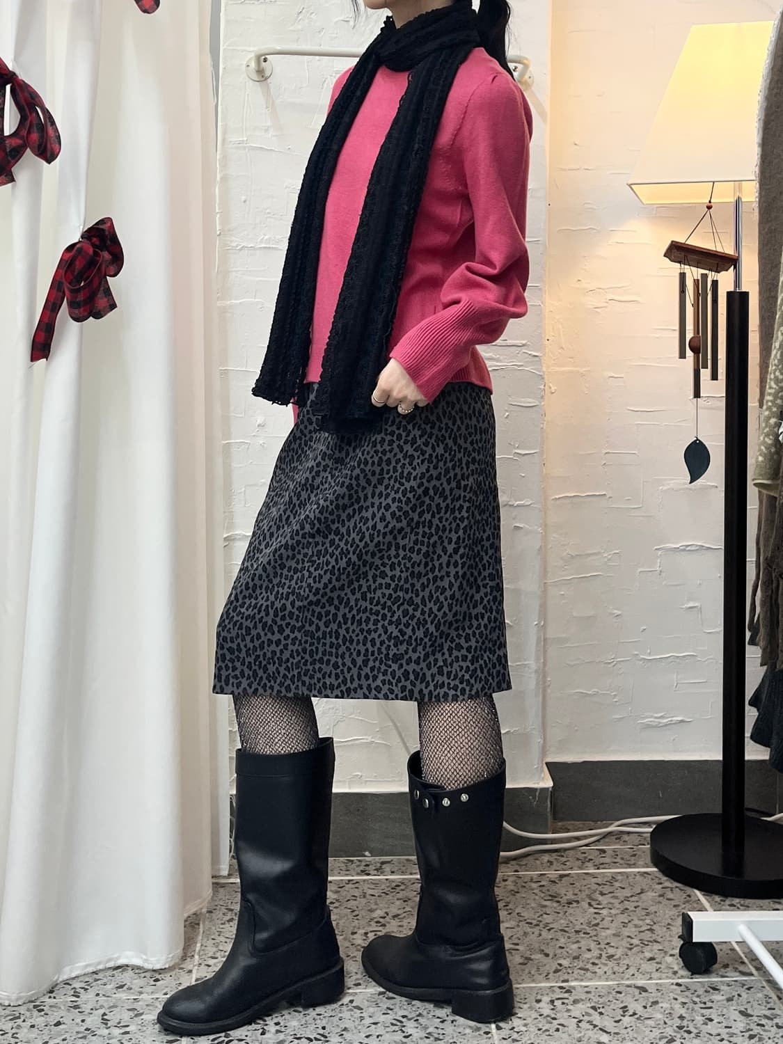 fuchsia puffed knit 상품이미지2