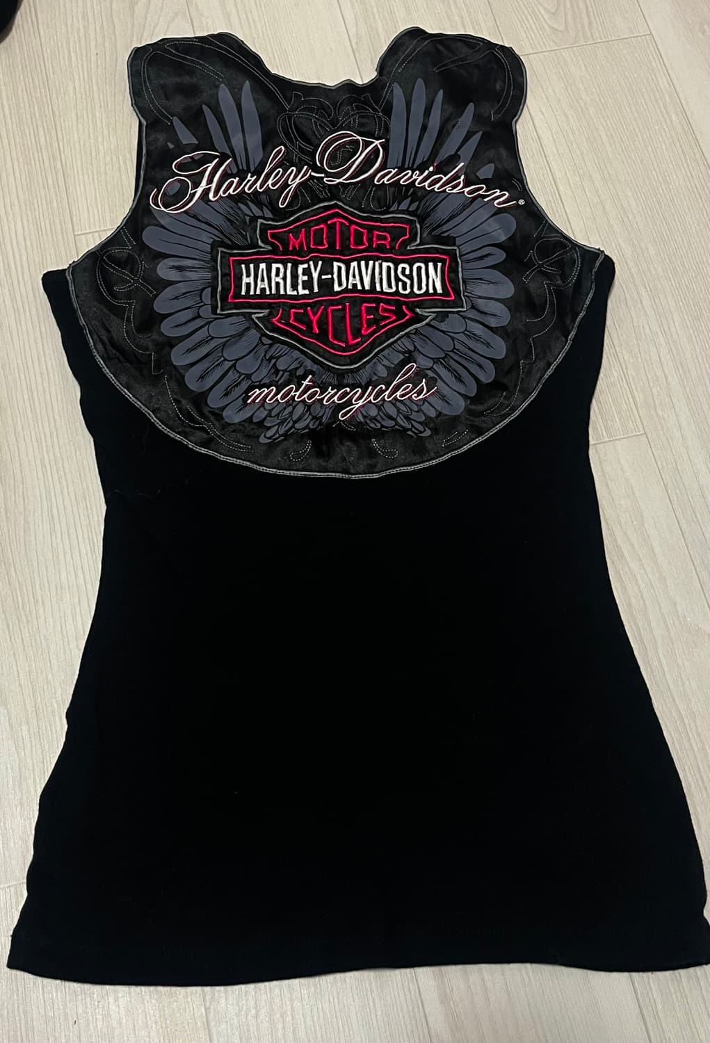 할리데이비슨 레어 자수 빈티지 나시 펑크 락 팝갸루 상품이미지1
