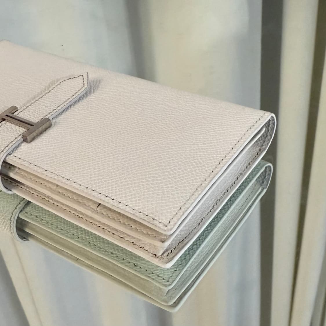 에르메스 베안 화이트 앱송 은장 장지갑  상품이미지6