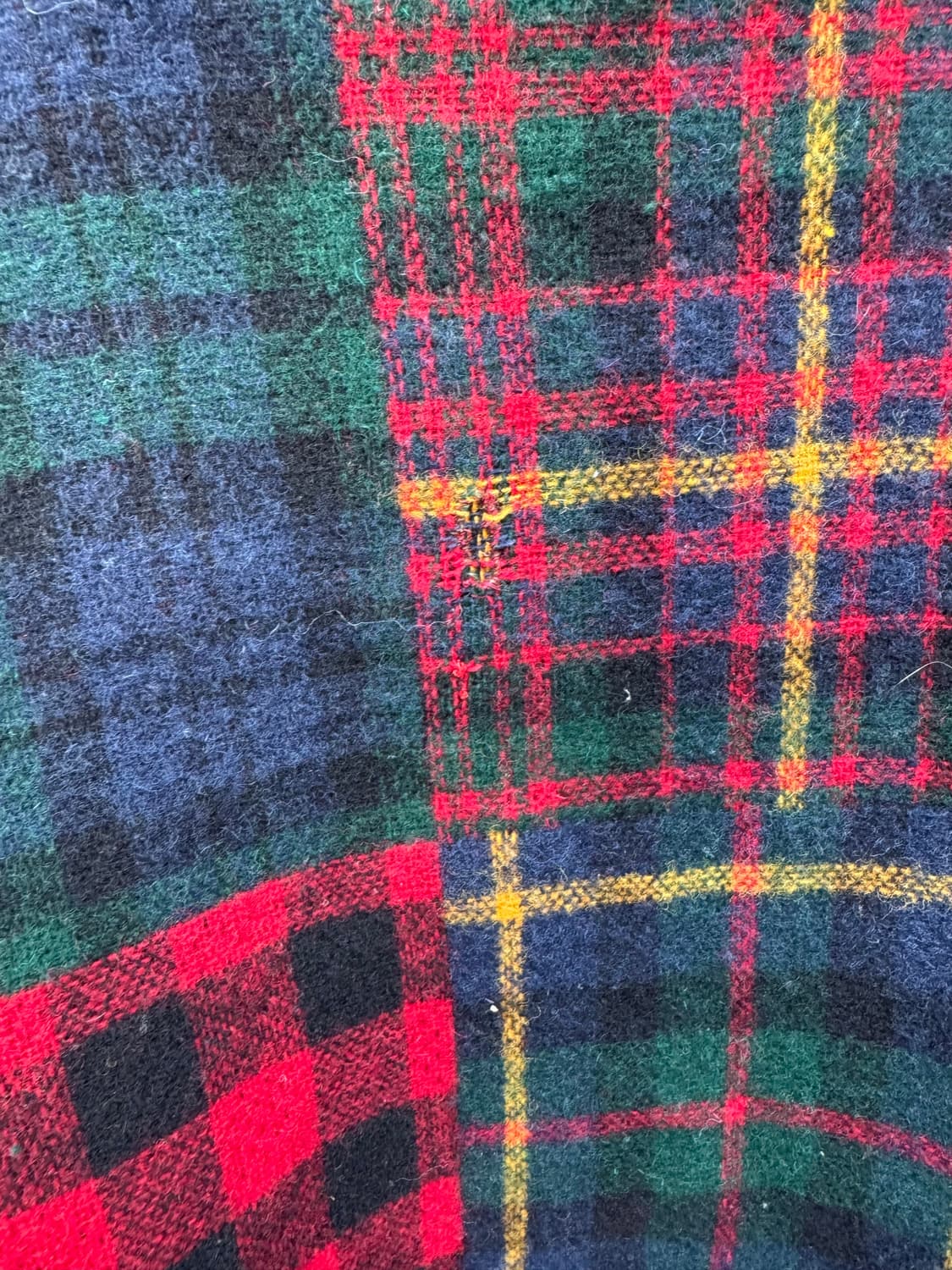 90s 울리치 빈티지 체크패턴 울 블루종 해링턴 자켓 상품이미지8