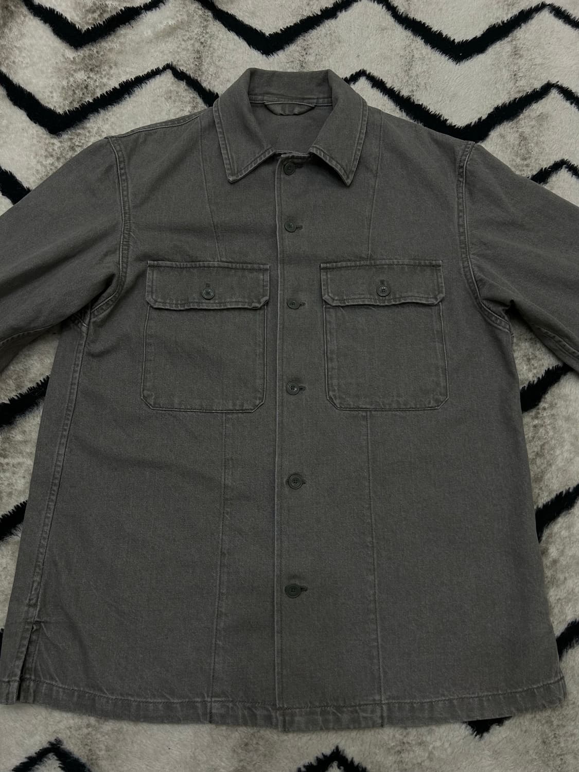 [L]유니클로U 데님 셔츠 자켓/그레이 상품이미지2