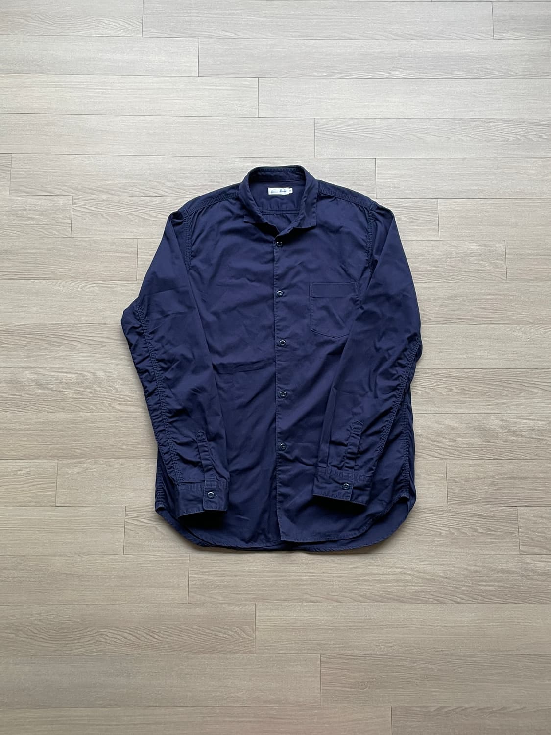 상리미트 네이비 코튼 셔츠 상품이미지1