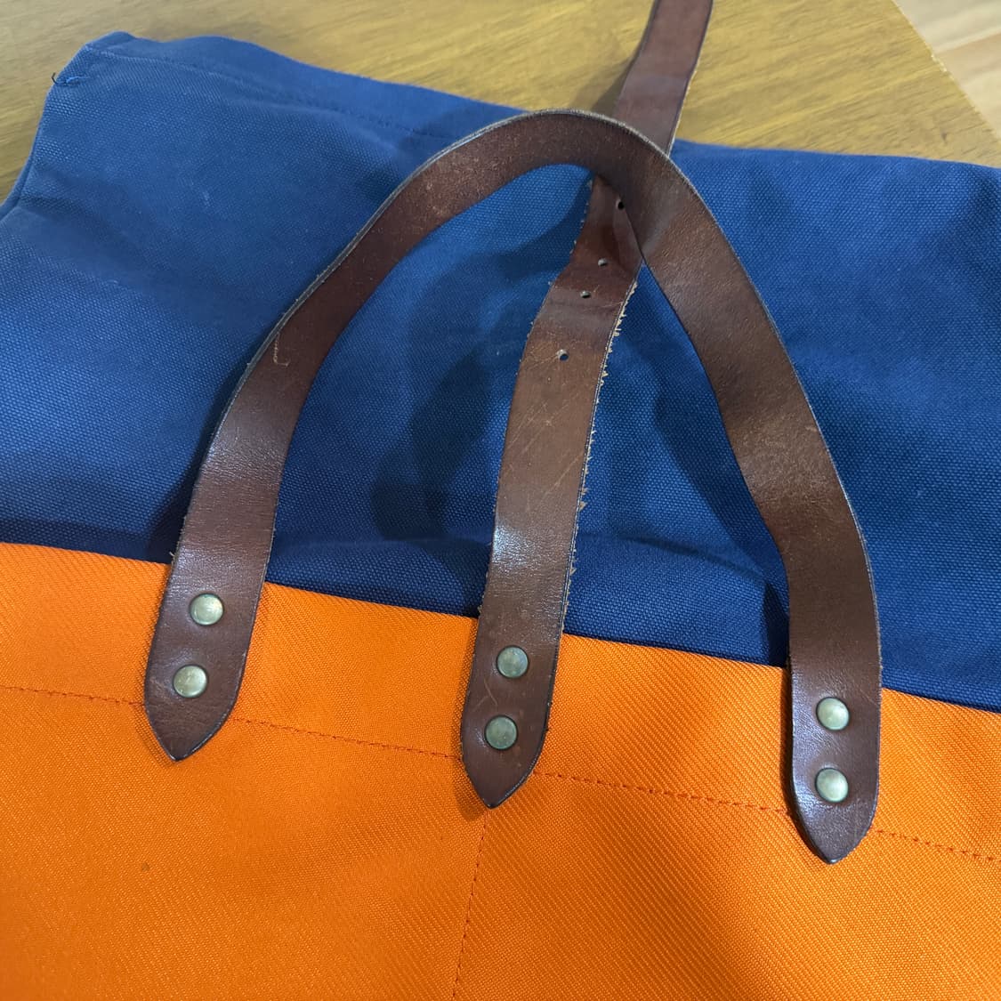 나나미카 캔버스 브리프 케이스 토트백 오렌지 상품이미지5