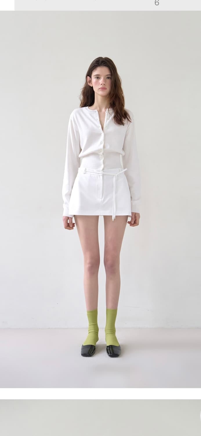 새상품) 오디에스 모나 미니 스커트 팬츠 화이트 상품이미지1