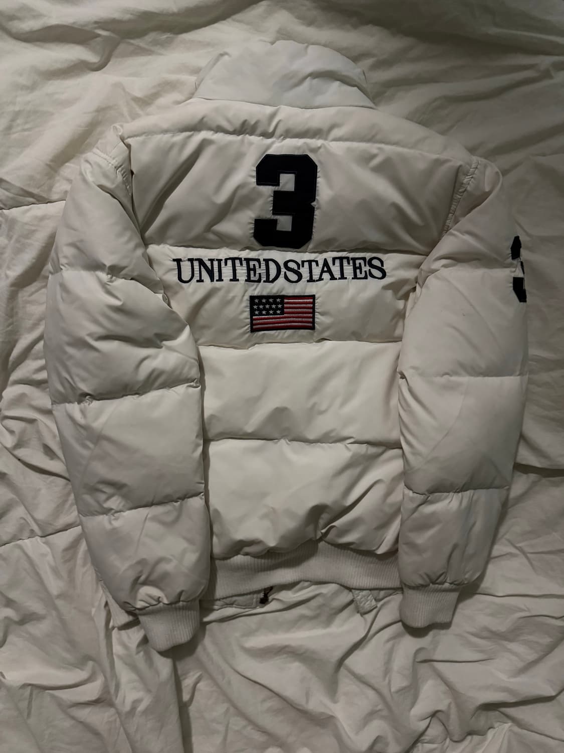 폴로 빅포니 USA 패딩 화이트 M 상품이미지3