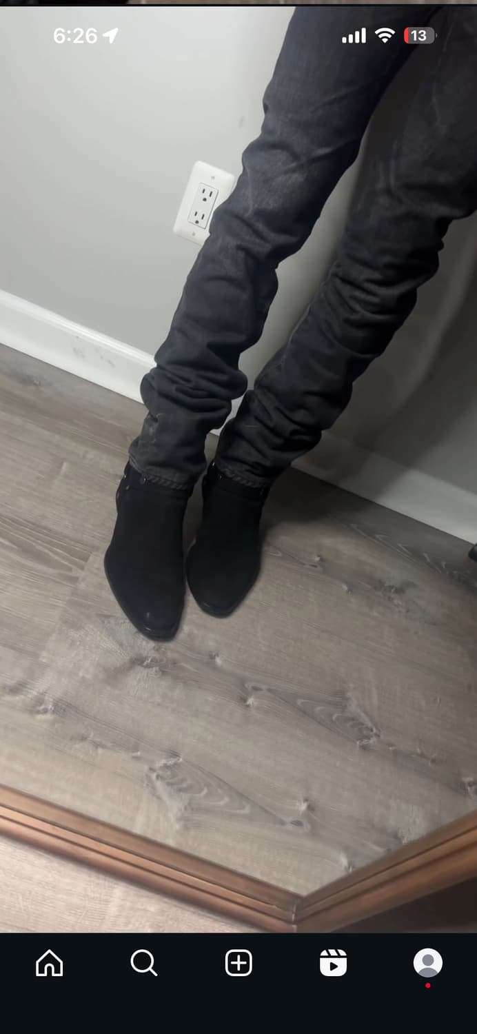 생로랑 크로커다일 이펙트 와이어트 하네스 부츠 상품이미지6