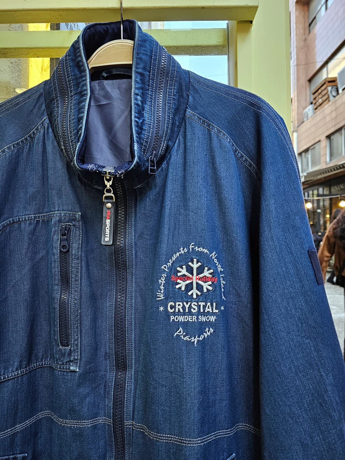 Pia sports 2way zip-up 데님 아우터 상품이미지4